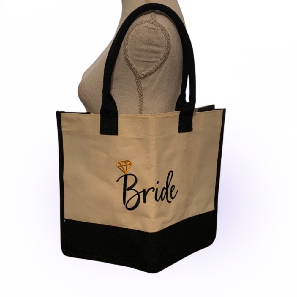 Bride Tan and Black Tote Bag